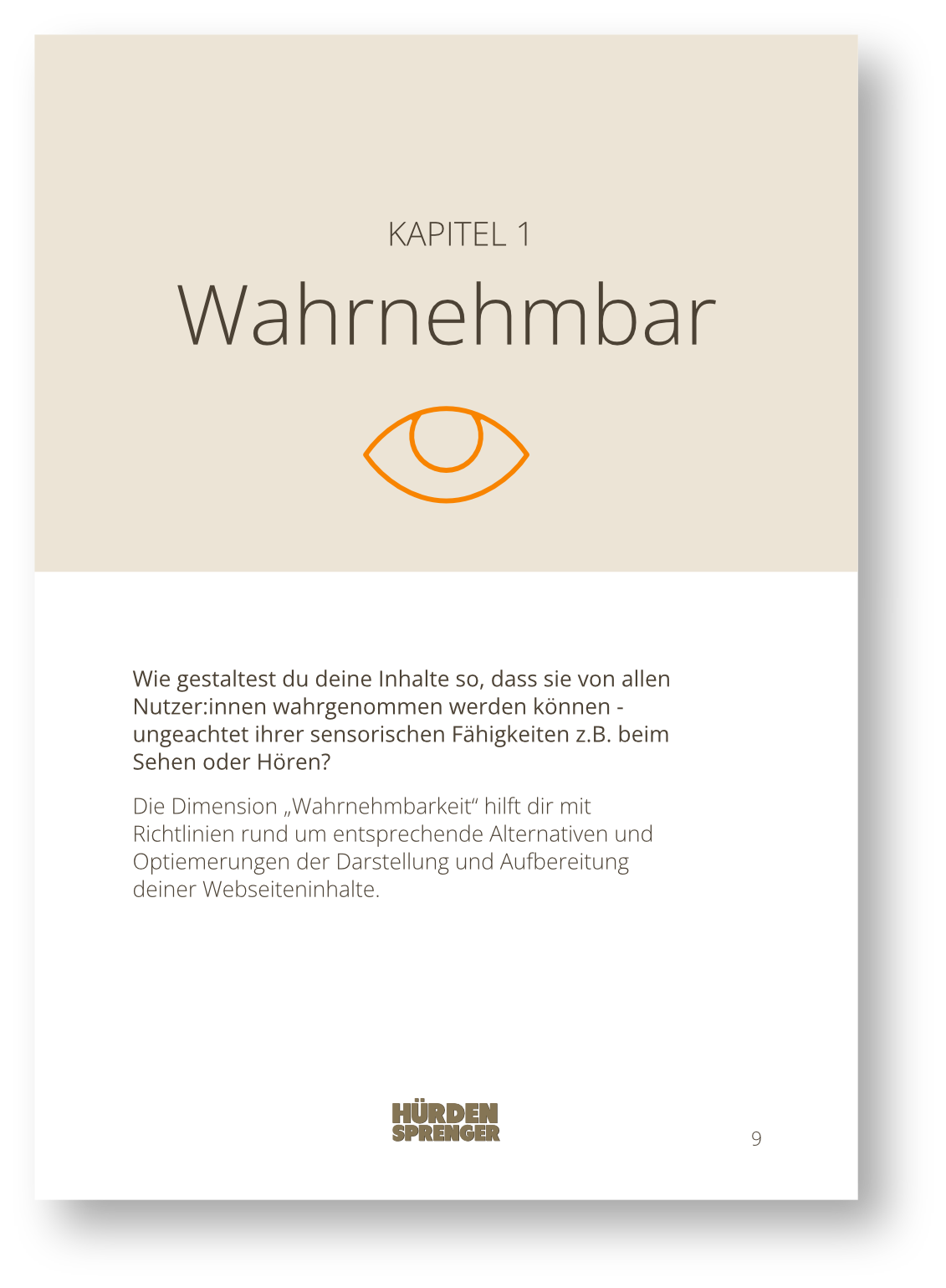 Beispielaudit: Kapitelintrotext (in diesem Fall zum Bereich "Wahrnehmbar")